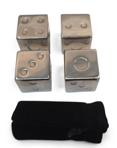 Dice Ice Cubes- 4 Stainless Steel