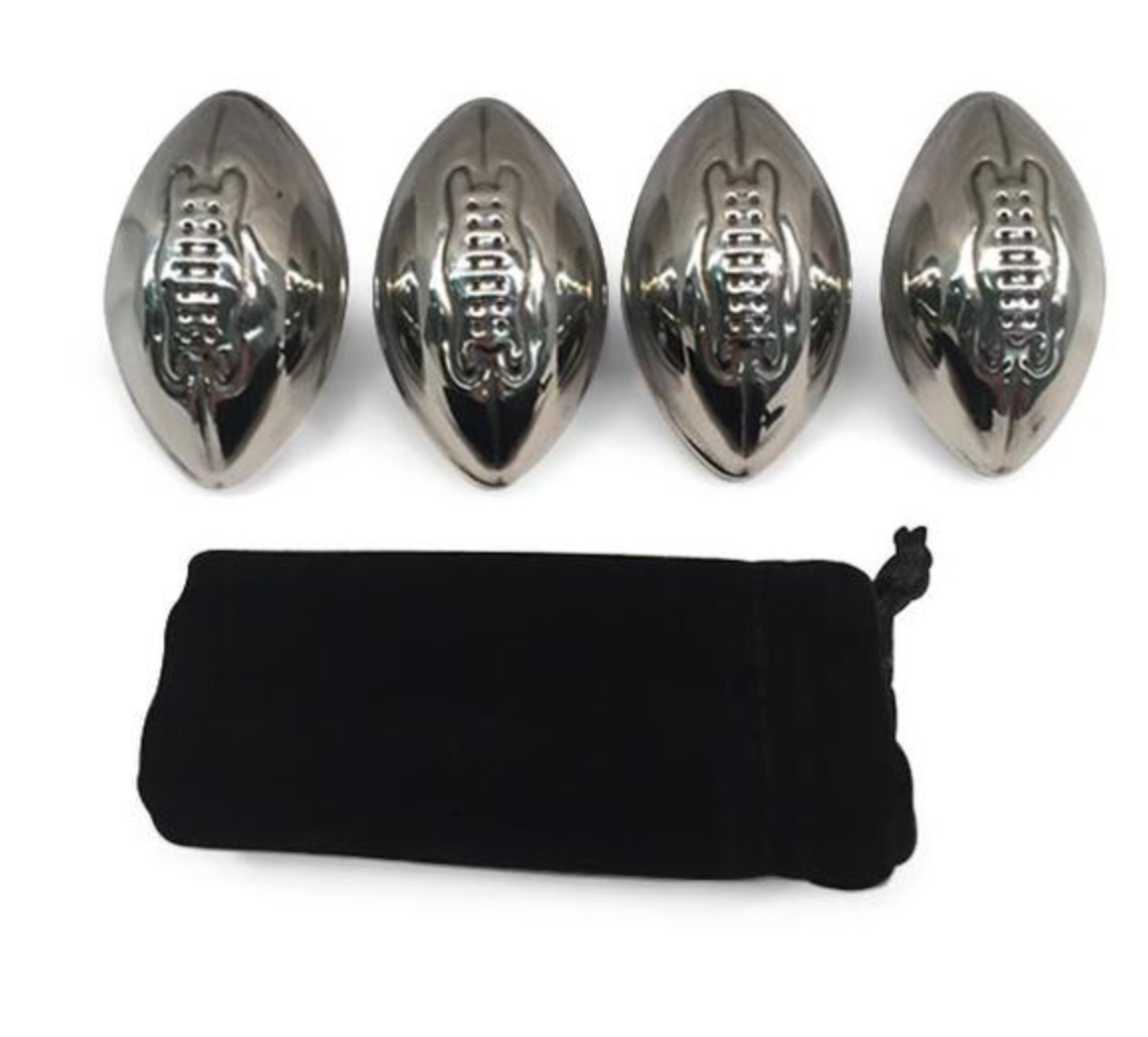Footy Bally Ice Cubes- 4 Pieces Stainless Steel