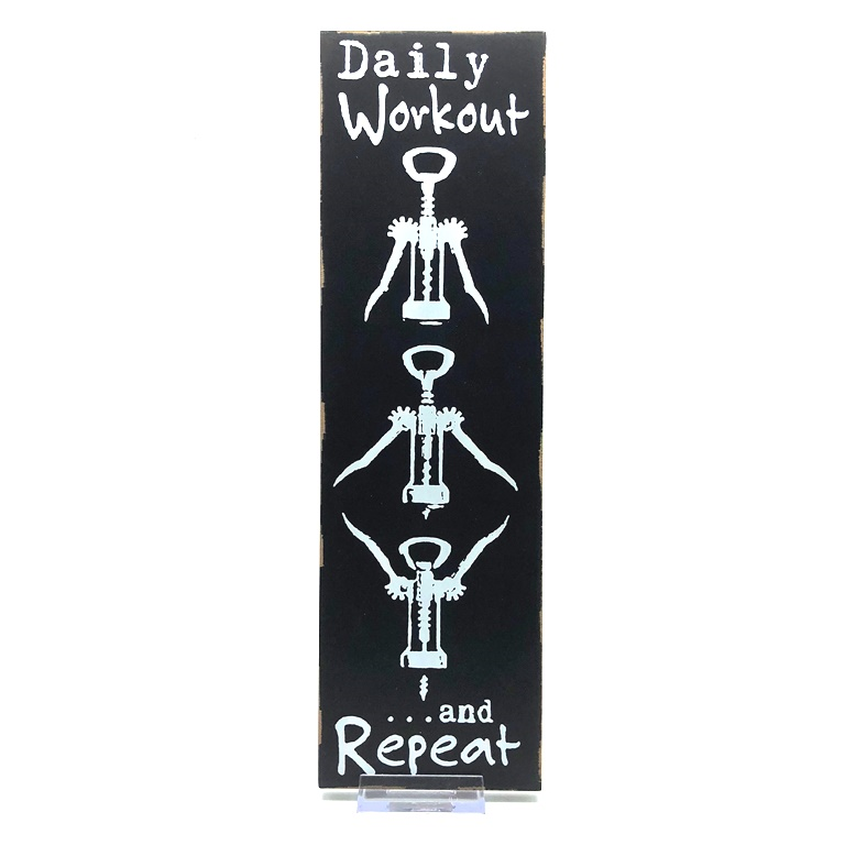 Daily Workout Sign Black
