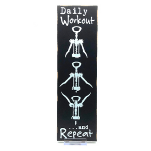 Daily Workout Sign Black