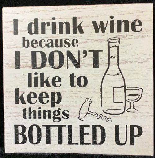 Wine I Drink Sign