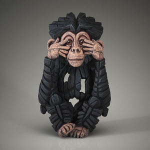 Edge Sculpture - Baby Chimp SEE NO EVIL